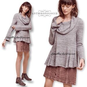 Anthropologie {Postmark) waffle knit cowl neck top *shop@iamwarrior